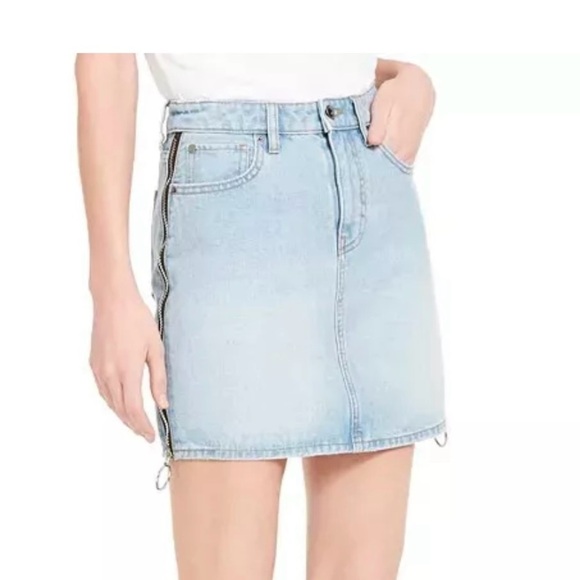 A/X Armani Exchange Women’s Sky Blue Pencil Skirt Size 12 - Picture 1 of 13